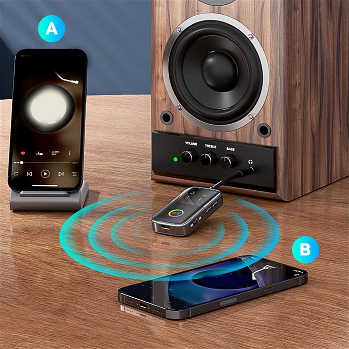 Audio Music Player Pc - fine HIFI Bluetooth 5.2 Audio Adapter