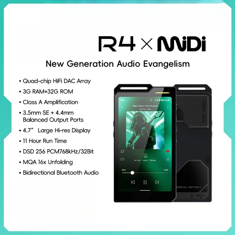 Audio Music To Mp3 - R4 MiDi Version ES9018Q2M*4 Android 12
