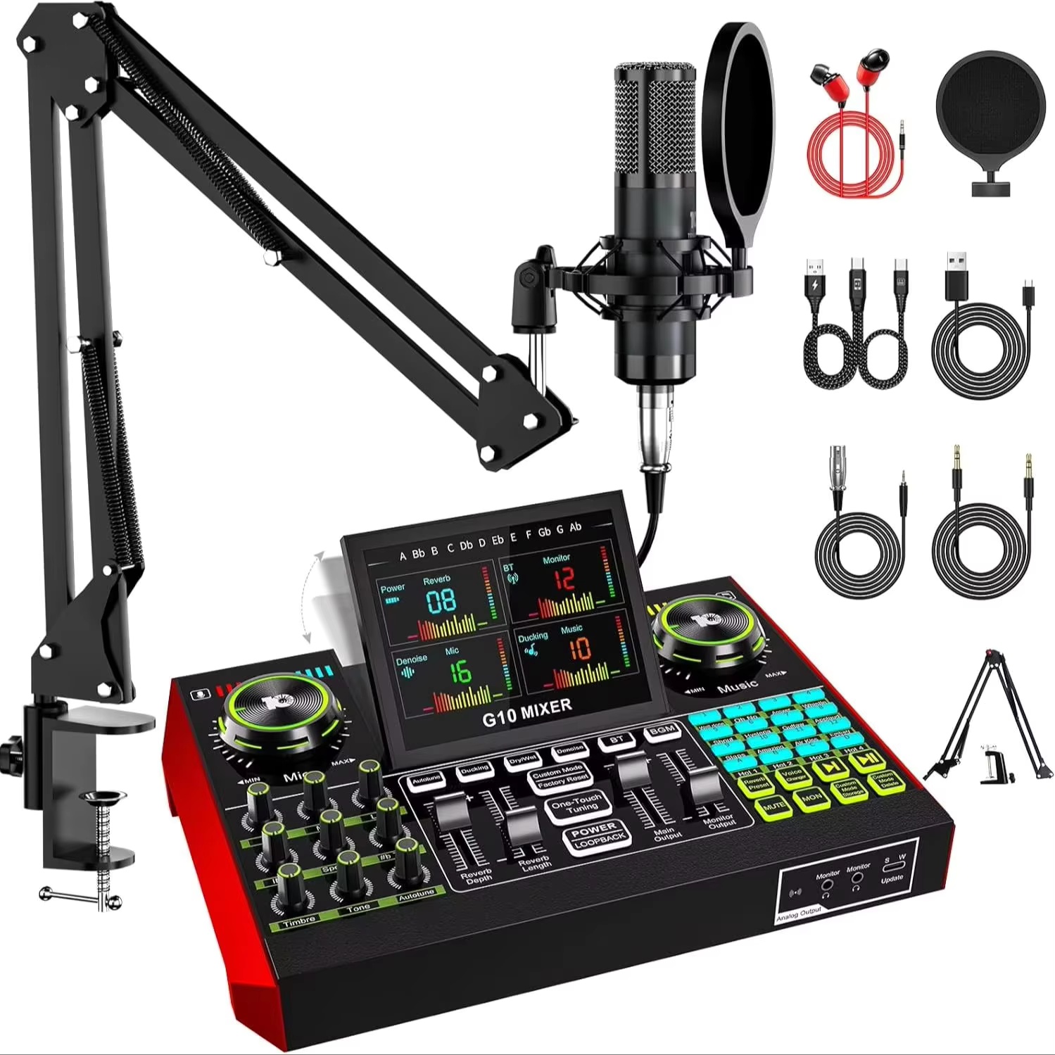 Audio Music Recorder - Tenlamp G10 Live Streaming Audio Interface