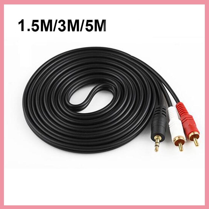 Audio Music Player Pc - 3.5mm Stereo Male Plug to 2