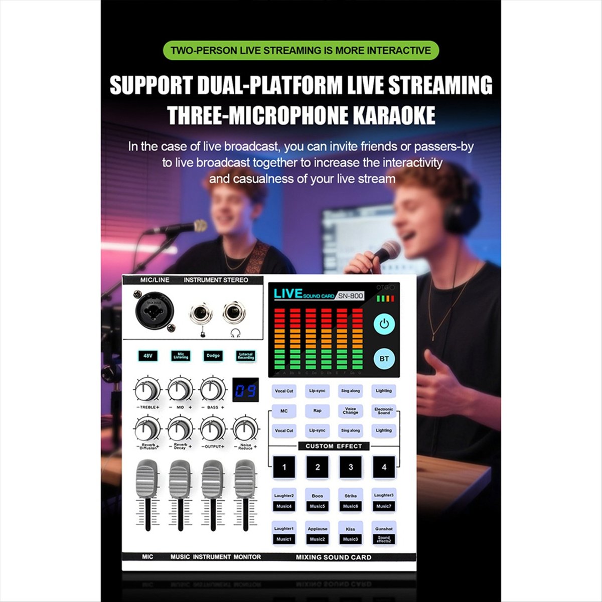 Audio Music Sound - DTC5 SN800 Live Sound Card Voice