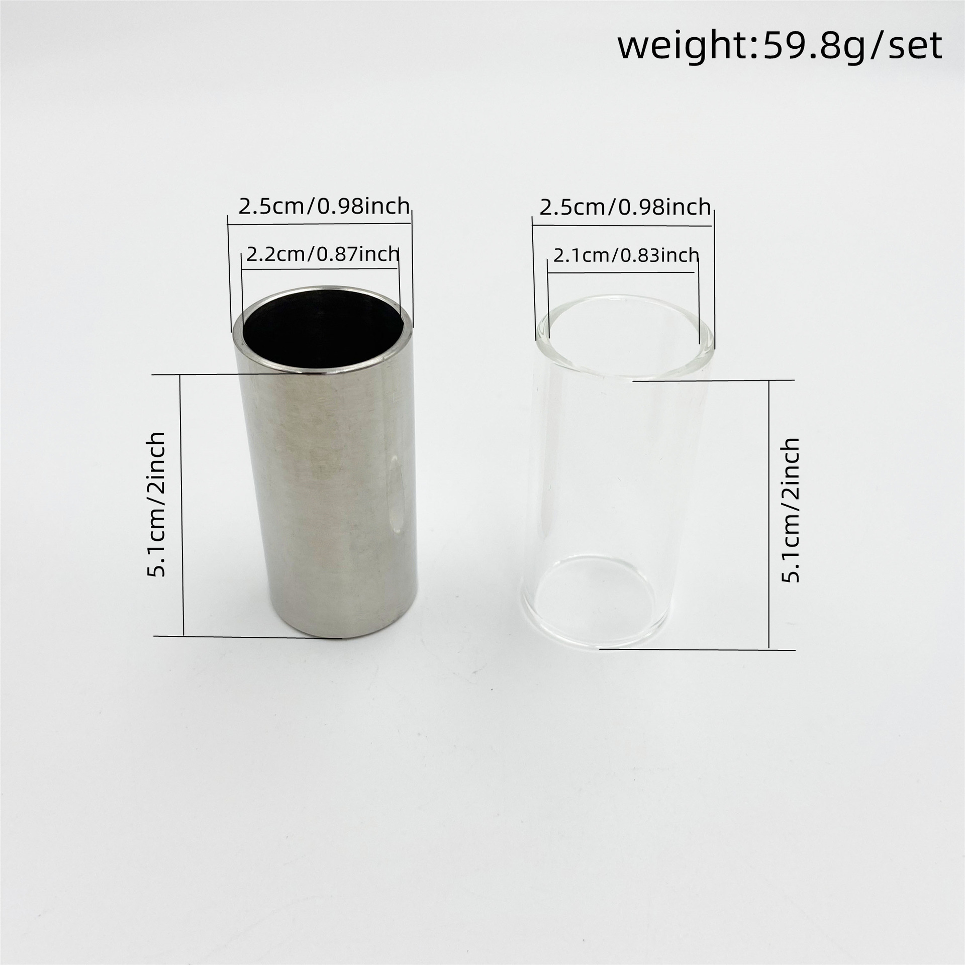 Guitar Glass + Stainless Steel - Guitar Slide Tube review and price