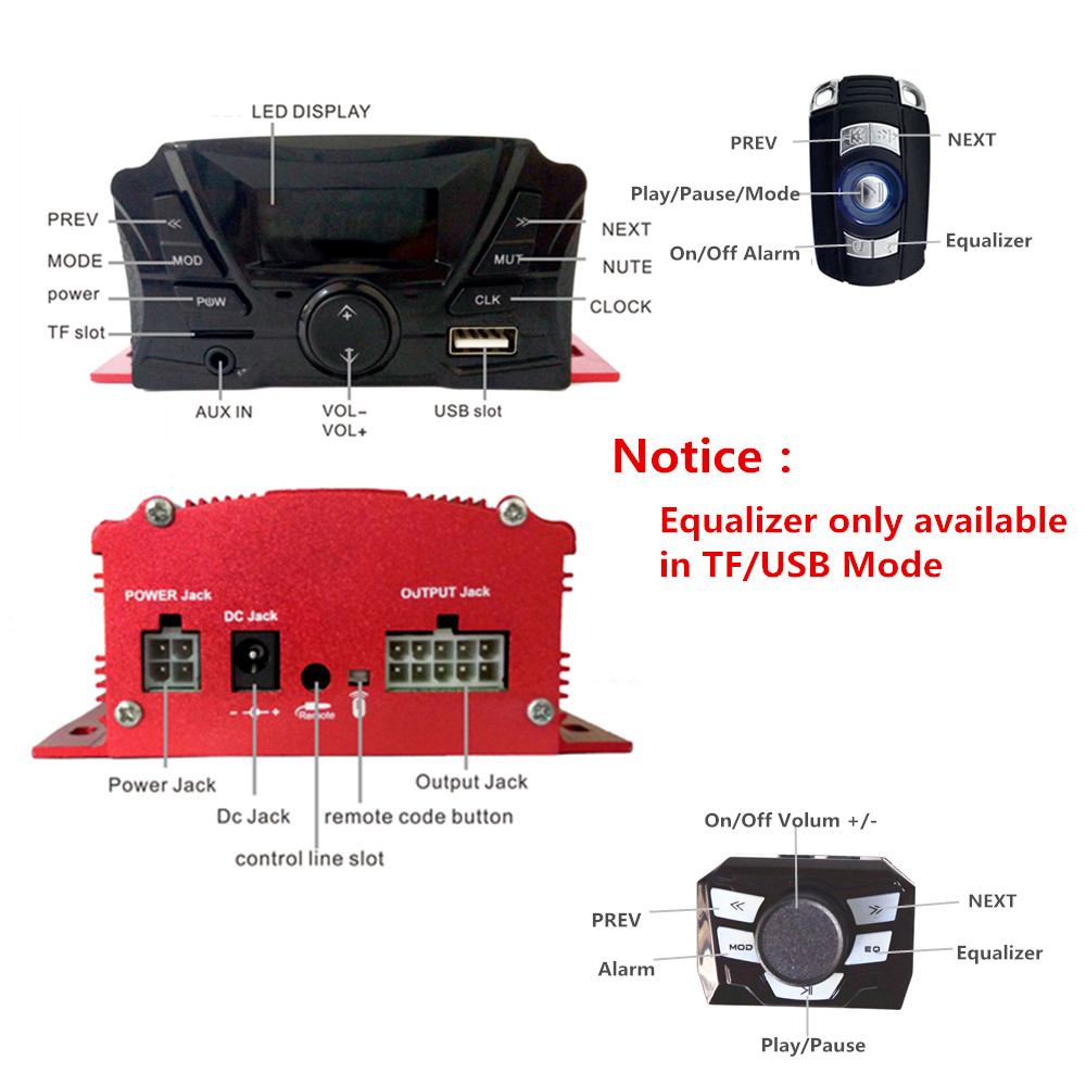 12V 4 Channel UTV ATV Golf Car - Audio Music Sound review and price