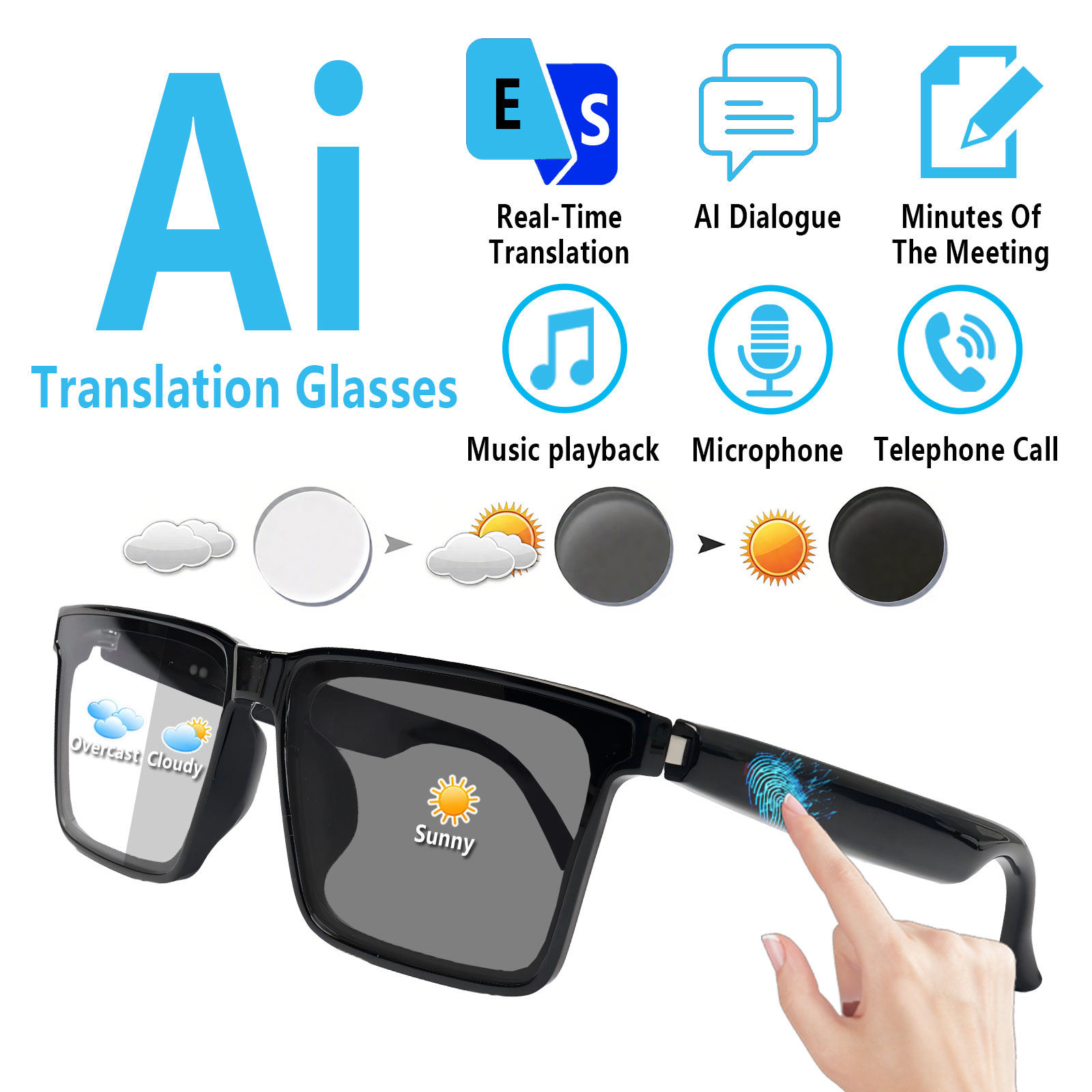 Smart Audio Glasses with Real- - Audio Music Hifi review and price
