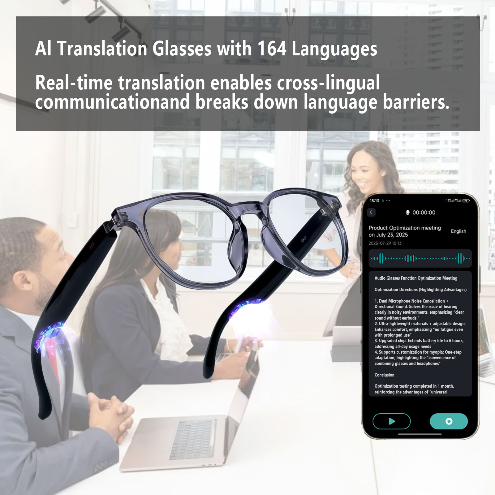 Smart Audio Glasses, Real-Time - Audio Music Hifi review and price
