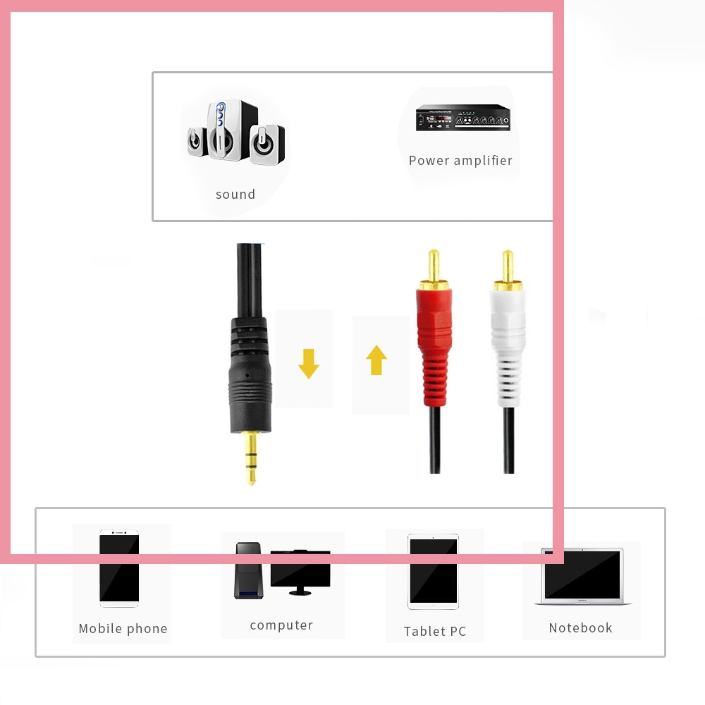 3.5mm Stereo Male Plug to 2 RC - Audio Music Player Pc review and price